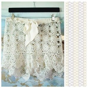 Cynthia Rowley cotton lace shorts